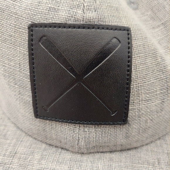 Gray 7 1/4 Fitted Routine Baseball Hat Cap Men's Black Cross Baseball Bat Emblem - Picture 4 of 16